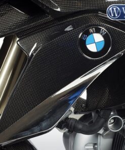 Cache radiateur gauche carbone-9009