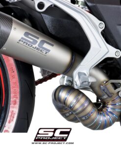 Échappement SC Project S1 titane, avec raccord à section soudée